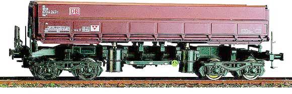 Self unloading dump car FAS 126 with brakemans platform<br /><a href='images/pictures/Gutzold/46100.jpg' target='_blank'>Full size image</a>